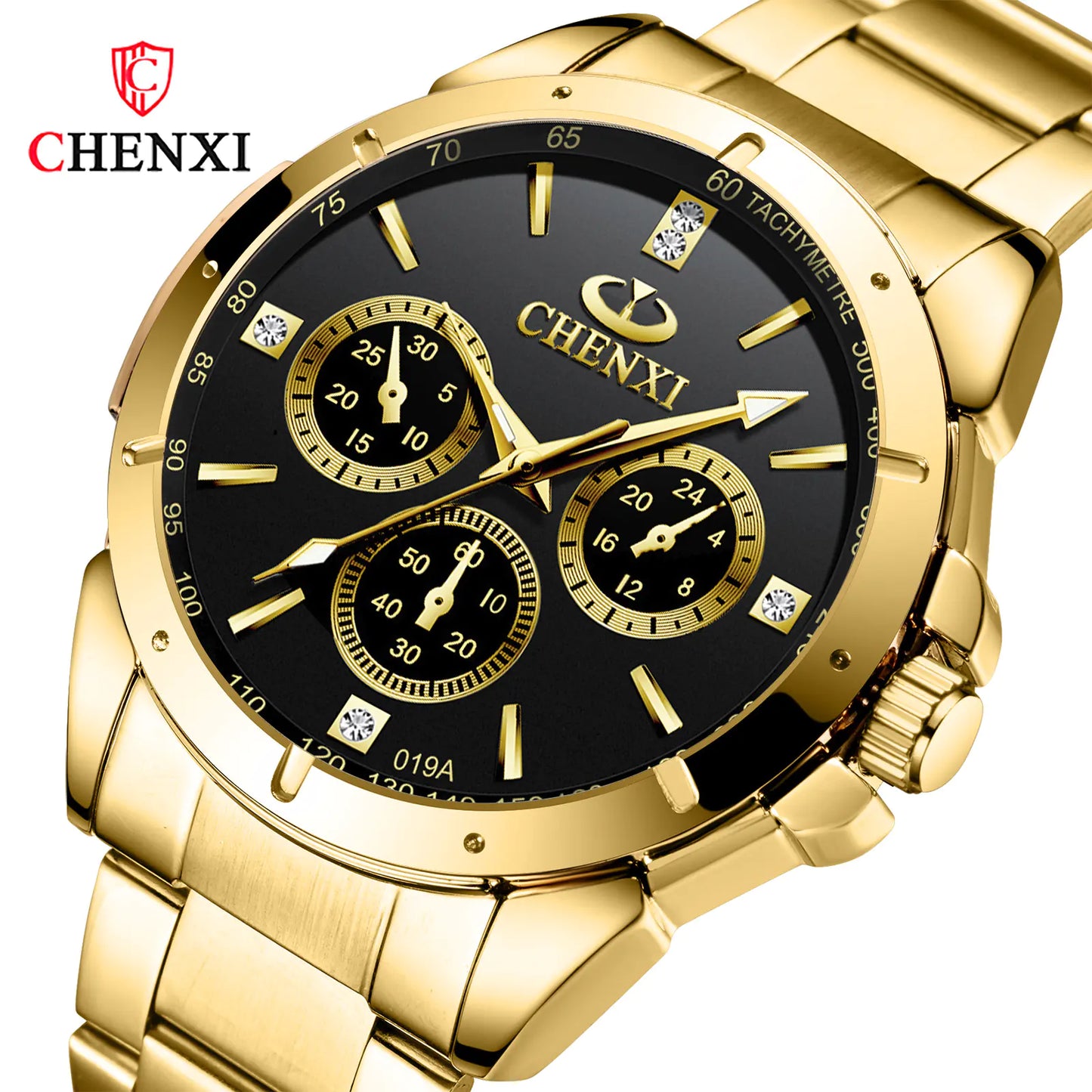 "Couple's Waterproof Quartz Watches with Steel Band"